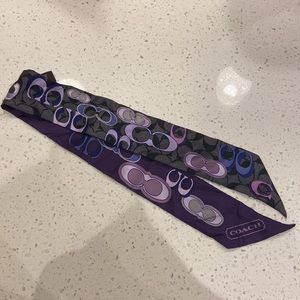 Coach 100% Silk Skinny Scarf
